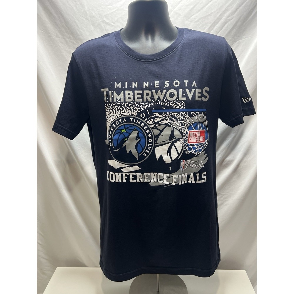 New Era men's Minnesota Timberwolves 2024 Western Conference Finals T-shirt Sz M